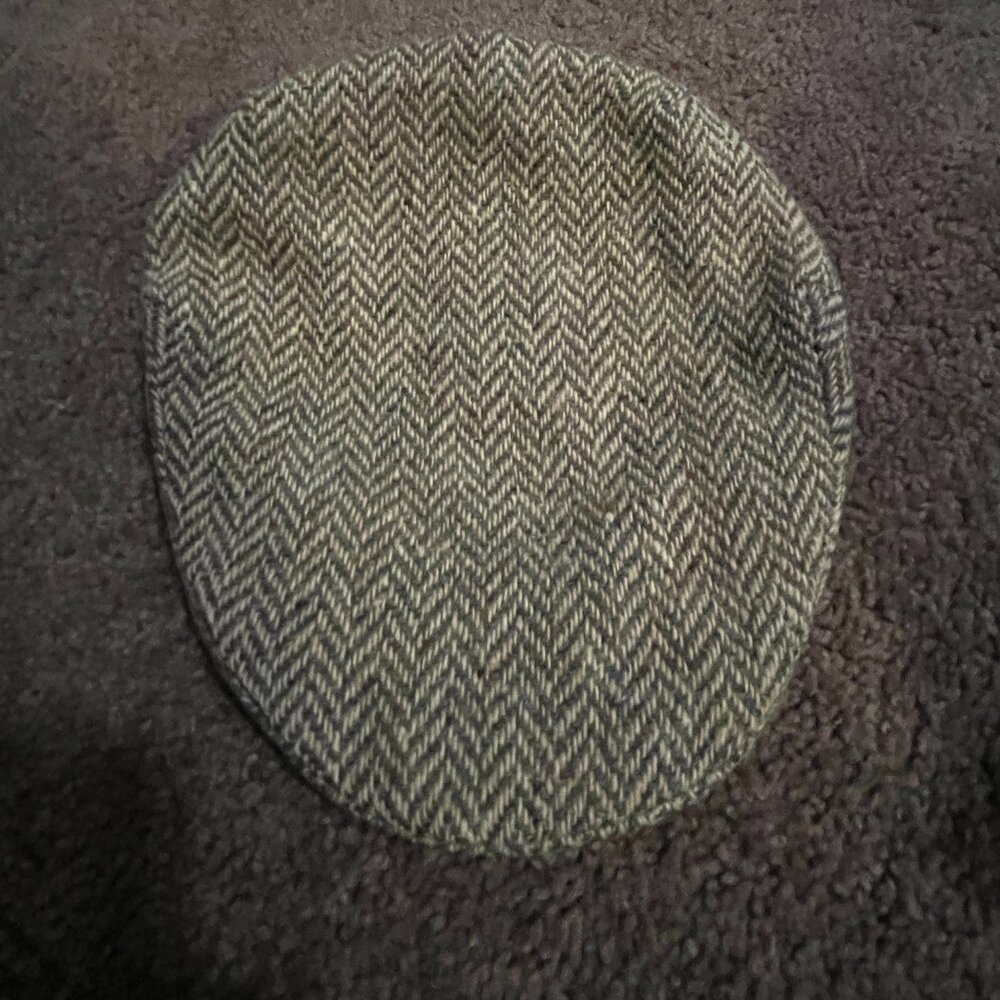 Hats of Ireland J Hanly Wool Herringbone Newsboy Cap Vintage Medium